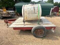 2 Wheel Trailer with 200 Gallon Water Tank, No Title