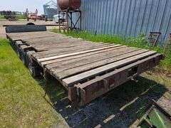 Home Made Tri Axle Trailer, 24’ Long, 8’ Wide, Has 2 Point or 2 5/16” Ball, Heavy Duty