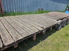 Home Made Tri Axle Trailer, 24’ Long, 8’ Wide, Has 2 Point or 2 5/16” Ball, Heavy Duty