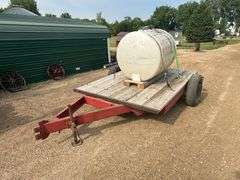 2 Wheel Trailer with 200 Gallon Water Tank, No Title