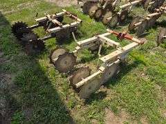Rolling Shields off a K+M Cultivator, Made by Tebben Manufacturing