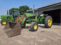 1969 John Deere 4020 Wide Front Diesel with John Deere 48 Loader and 7’ Bucket, 9,506 Hours, 14.9x38