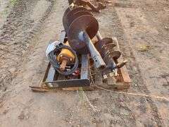 Wolverine Post Auger, 12” and 18” bits, with Hoses and Ends, Skidsteer Quick Attach. This Item is Lo