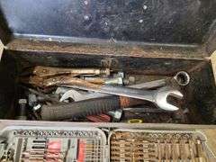 Toolbox with Misc Tools and Assortment of Drill Bits