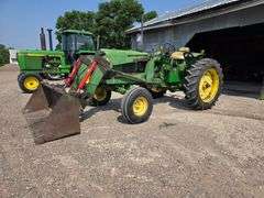 1969 John Deere 4020 Wide Front Diesel with John Deere 48 Loader and 7’ Bucket, 9,506 Hours, 14.9x38