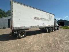 1984 Morgan Single Axle Semi Water Trailer, 28' Long, (2) 1,600 Gallon Tanks, Inductor and 5hp Motor