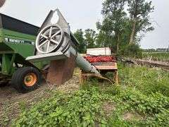 Drive Over Dump Pit with 14’ Auger, Pit Size 5’ x 5’ Grate, 5’7” x 8’ Platform, 40” Tall