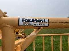 For-Most Model 125 Cattle Chute, Both Sides Swing in or Out, Ratchet Bar for Squeezing, Wood Floor, 
