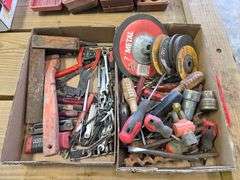 Grinding Wheels and Assortment of Tools