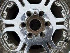 (4) 265/70R17 Tires on 6 Bolt Rims off 2003 Chevrolet Silverado, Buying All for One Money