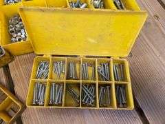 4 Boxes of Misc Bolts, Screws, Cutter and ½ Moon Keys