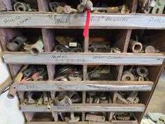 Wood Rack 35” x 76” x 12” with Assortment of Misc Items