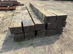 (12) 9”x13” x12’ Creosote Treated Bridge Beams, used