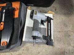 2 Air Nailers and Misc, 1 - Ridgid R250SFA Straight Finsih Nailer and (1) Husky 18 Gauge Brad Nailer