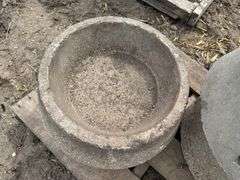 (5) Concrete Feed Bowls, 13” Diameter.
