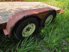 1985 DRCT 7’ x 16’ Car Trailer, Hand Crank Winch, Ramps, Comes with 7’ x 16’ Gates that were Made to