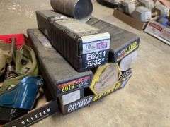 Assortment of Misc Welding Rods, Jigsaw and Welding Goggles