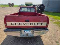 1991 Chevrolet Silverado 1500, 4x4, Single Cab Pickup with 8’ Box, V8 Engine, 5 Speed Manual Transmi