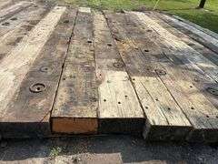 (15) 6”x12” Creosote Treated Bridge Planks, various lengths, 11’-15.5’, used