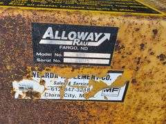 Alloway Dual Auger Snow Blower, Hydraulic Spout, 540 PTO, 3pt Hookup, SN: 23075