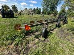 12 Wheel in Line Rake, New Tires, Adjustable Width