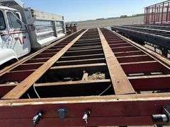1981 Hobbs 96”x42’ Flatbed Semi Trailer, Tandem Axle, Spring Ride, 11R24.5 on Steel Budd, Side Box, 