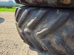 (2) 20.8R38 Duals on Yellow John Deere Dual Rims
