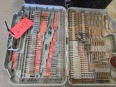 Toolbox with Misc Tools and Assortment of Drill Bits