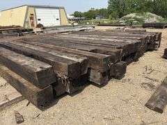 (8) 12”x12” x15’ Creosote Treated Bridge Beams, used, from a bridge at Ft Snelling