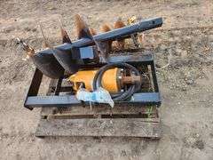 Wolverine Post Auger, 12” and 18” bits, with Hoses and Ends, Skidsteer Quick Attach. This Item is Lo