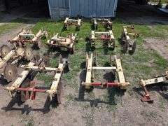 Rolling Shields off a K+M Cultivator, Made by Tebben Manufacturing
