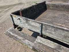 2 Wheel Trailer with Hydraulic Hoist, 6’ x 9’, Wood Floor, 6 Bolt Hubs