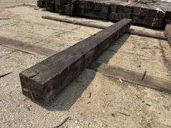 (8) 12”x12” x15’ Creosote Treated Bridge Beams, used, from a bridge at Ft Snelling