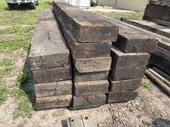 (15) 6”x16” x14’ Creosote Treated Bridge Beams, used - Fragodt Auction ...