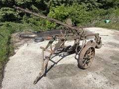 John Deere No. 44 2-14”-16” Slat Bottom Plow on Steel, Clutch Lift, (2) Coulters