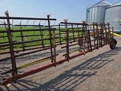 Melroe Model 452 – 12 Section 6' Coil Tine Drag, Hydraulic Down, SN: 661275 *One wing tire blew from