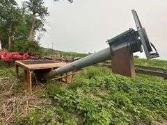 Drive Over Dump Pit with 14’ Auger, Pit Size 5’ x 5’ Grate, 5’7” x 8’ Platform, 40” Tall
