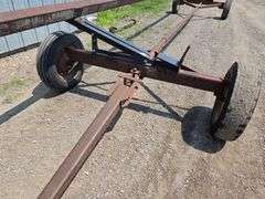 Lindsey Home Made 4 Wheel Header Trailer, 28’ Total Length, Made for 25’ Head, 14” Tires on 5 Bolt R