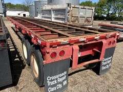 1981 Hobbs 96”x42’ Flatbed Semi Trailer, Tandem Axle, Spring Ride, 11R24.5 on Steel Budd, Side Box, 