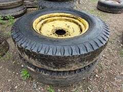 (2) 8.25 x 20 Tires on 6 Bolt Rims