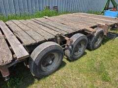 Home Made Tri Axle Trailer, 24’ Long, 8’ Wide, Has 2 Point or 2 5/16” Ball, Heavy Duty