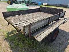 2 Wheel Trailer with Hydraulic Hoist, 6’ x 9’, Wood Floor, 6 Bolt Hubs