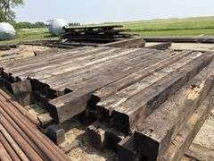 (8) 12”x12” x15’ Creosote Treated Bridge Beams, used, from a bridge at Ft Snelling