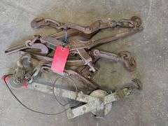 Assortment of Chain Binders and Cable Come Along