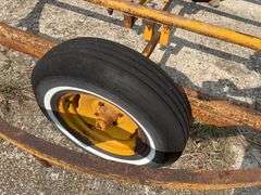 2 Wheel Trailer, with 8’ Dia Round Steel Deck Frame, (no deck), 14” Tires, no title