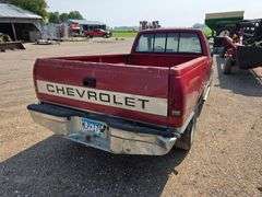 1991 Chevrolet Silverado 1500, 4x4, Single Cab Pickup with 8’ Box, V8 Engine, 5 Speed Manual Transmi