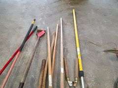 Assortment of Shovels, Brooms, and Other Misc Hand Tools