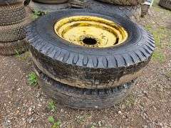 (2) 8.25 x 20 Tires on 6 Bolt Rims