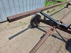 Lindsey Home Made 4 Wheel Header Trailer, 28’ Total Length, Made for 25’ Head, 14” Tires on 5 Bolt R