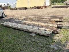 (15) 6”x12” Creosote Treated Bridge Planks, various lengths, 11’-15.5’, used